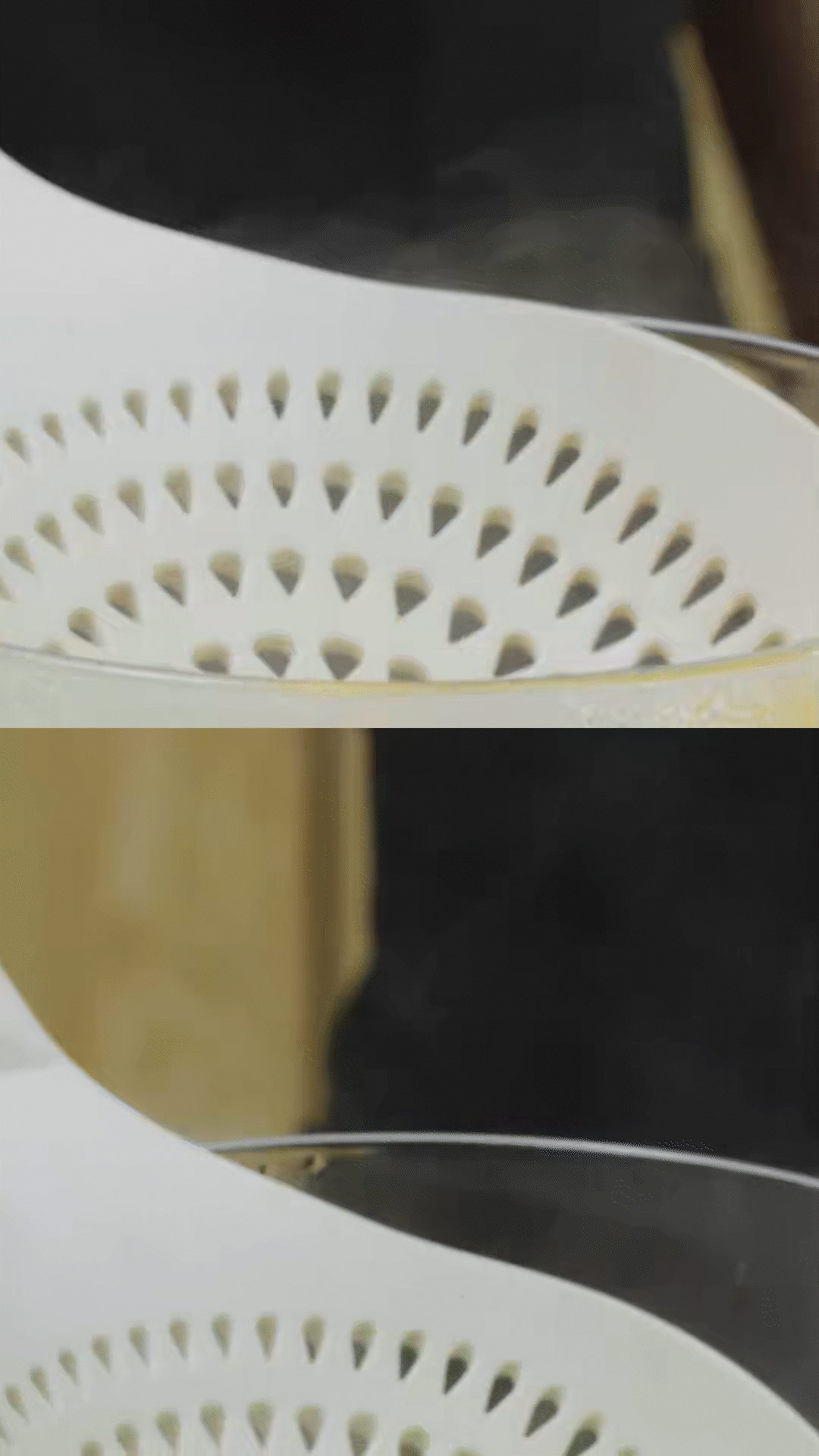 玉米筍對半切開、口蘑切片、豌豆去殼
